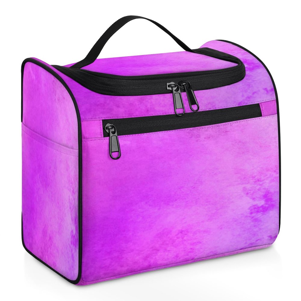 Adornori Pink Travel Toiletry Bag for Men and Women, Large Hanging Makeup Bag Organizer Toiletries Bag for Travel, Cosmetic Bag with Handle