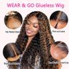 YNICKRKR Hair Wigs Ombre 5x5 Deep Wave 1B/30 Wig Glueless Wear And Go 200 Density Pre Plucked Hairline HD Invisible Lace Breathable Cap For Women(200 DENSITY_5X5 HD LACE_36INCHES) view 3