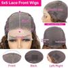 YNICKRKR Hair Wigs Ombre 5x5 Deep Wave 1B/30 Wig Glueless Wear And Go 200 Density Pre Plucked Hairline HD Invisible Lace Breathable Cap For Women(200 DENSITY_5X5 HD LACE_36INCHES) view 4