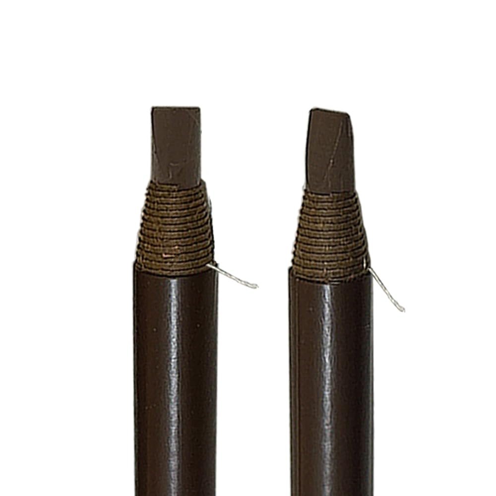 2pcs Waterproof Eyebrows Pencil Microblading Eyebrow Pen Pull Cord Peel-off Brow Pencil for Creating Long-Lasting Clear Wild Eyebrows, Brow Permanent Makeup (2pcs Brown)