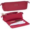 BAREFOOT CARIBOU Hair Tools Travel Bag and Heat Resistant Mat for Flat Irons, Straighteners, Curling Iron, and Haircare Accessories, 2-in-1 design, with Interior Pockets, Portable Organizer (Burgundy) view 1