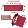 BAREFOOT CARIBOU Hair Tools Travel Bag and Heat Resistant Mat for Flat Irons, Straighteners, Curling Iron, and Haircare Accessories, 2-in-1 design, with Interior Pockets, Portable Organizer (Burgundy) view 2