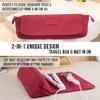 BAREFOOT CARIBOU Hair Tools Travel Bag and Heat Resistant Mat for Flat Irons, Straighteners, Curling Iron, and Haircare Accessories, 2-in-1 design, with Interior Pockets, Portable Organizer (Burgundy) view 4