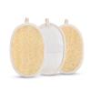 3 Pack Natural Loofah Exfoliating Body Scrubber, Exfoliating Loofah Sponges, Face Exfoliator Scrubber, Facial Loofah for Men and Women view 1