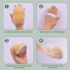 3 Pack Natural Loofah Exfoliating Body Scrubber, Exfoliating Loofah Sponges, Face Exfoliator Scrubber, Facial Loofah for Men and Women view 3