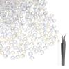 MECCANIXITY 2000pcs SS12 3mm Flatback Crystal Rhinestones, Resin Crystal Gems with Tweezer Dotting Pen Non Hotfix for Bedazzling Tumblers Mugs Bottles Nail DIY Crafts, AB Color view 1