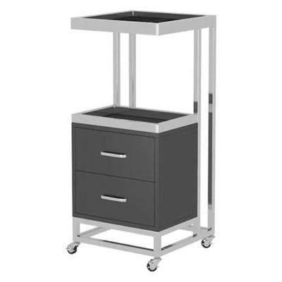 Beauty Trolley with Mute Universal Wheels, Multi-Purpose Storage Cart for Barber Shop, Cosmetics, Salon, Spa, and Tattoo Studio, 75kg Load Capacity, Pink, Large(Black)