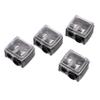 Healvian Dual Hole Makeup Pencil Sharpener 4pcs Eyeliner and Lipstick Sharpener Set for Women for Eyebrow Pencils Black Random Color view 1