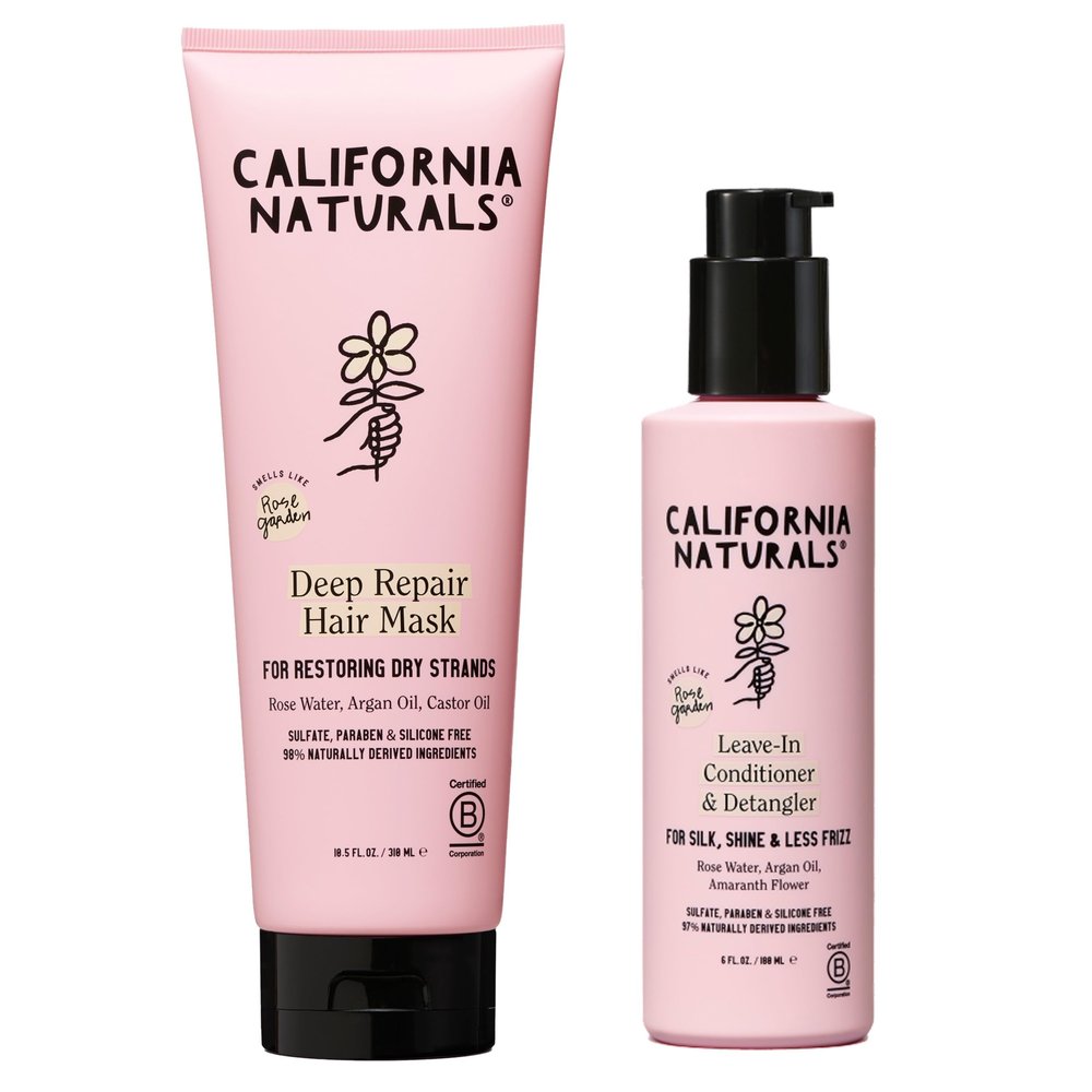 California Naturals Deep Repair Hydrating Hair Mask & Smoothing Leave-in Conditioner Set