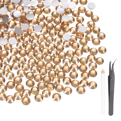 MECCANIXITY 3000pcs SS16 4mm Flatback Crystal Rhinestones, Resin Crystal Gems with Tweezer Dotting Pen Non Hotfix for Bedazzling Tumblers Mugs Bottles Nail DIY Crafts, Champagne