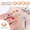 MECCANIXITY 3000pcs SS16 4mm Flatback Crystal Rhinestones, Resin Crystal Gems with Tweezer Dotting Pen Non Hotfix for Bedazzling Tumblers Mugs Bottles Nail DIY Crafts, Champagne view 2