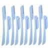 ARTSEWPLY Stainless Steel Folding Eyebrow Trimmer 10-Piece Set for Women Sharp Eyebrow Razors Safety Design for Precise Grooming and Hair Removal view 1