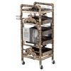 Retro Iron 5-Tier Salon Trolley Cart with Removable Drawers, Multi-Functional Beauty Spa Swivel Wheels, Rolling Storage for Salon, Spa, and Stations view 1