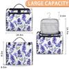 Adornori Lavender Purple Summer Travel Toiletry Bag for Men and Women, Large Hanging Makeup Bag Organizer Toiletries Bag for Travel, Cosmetic Bag with Handle view 2