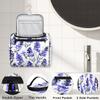 Adornori Lavender Purple Summer Travel Toiletry Bag for Men and Women, Large Hanging Makeup Bag Organizer Toiletries Bag for Travel, Cosmetic Bag with Handle view 3