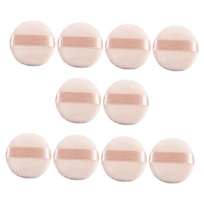 ARTSEWPLY 10pcs Setting Powder Puff Makeup Pads Rounds for Face Loose Powder Makeup Applicators
