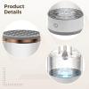 Automatic Makeup Brush Cleaner, Usb Rechargeable, Cleansing & Drying Brush Machine, One-Button Operation, Portable, Transparent view 2
