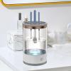 Automatic Makeup Brush Cleaner, Usb Rechargeable, Cleansing & Drying Brush Machine, One-Button Operation, Portable, Transparent view 3