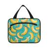 miaozhen Banana Fruit Green Art Painting hanging travel toiletry kit with hook, designer washable for travelers cartera para maquillaje L view 1