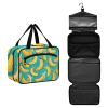 miaozhen Banana Fruit Green Art Painting hanging travel toiletry kit with hook, designer washable for travelers cartera para maquillaje L view 2