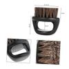 DEARMAMY 2pcs Boar Bristle Beard Brush Ergonomic Handle for Easy Grooming for Men's Beard Maintenance Portable for Travel Black view 2