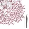 MECCANIXITY 2000pcs SS12 3mm Flatback Crystal Rhinestones, Resin Crystal Gems with Tweezer Dotting Pen Non Hotfix for Bedazzling Tumblers Mugs Bottles Nail DIY Crafts, Pink view 1