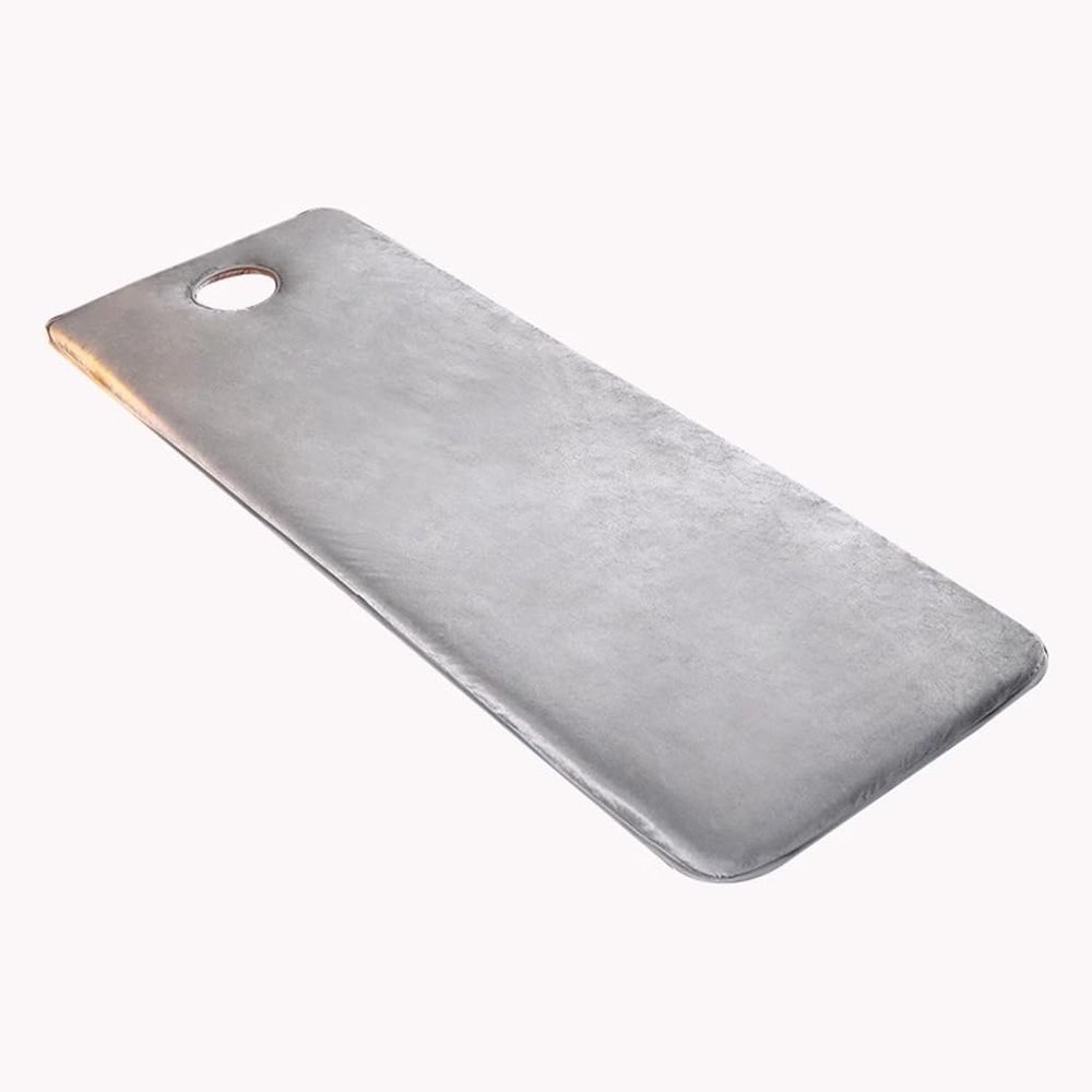 Grey,80 * 190cm R,6Cm Thicken Memory Foam Mattress Topper for Massage Table with Hole Portable Foldable Massage Lash Bed Mattress Cushion for Home Salon Spa Bed Tattoo Table