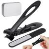 0.6 Wide Jaw Stainless Steel Nail Clipper For Thick Nails, Heavy Duty Toenail Cutter With Nail File, Large Trimmer For Men And Women In Tin Box view 1