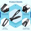 0.6 Wide Jaw Stainless Steel Nail Clipper For Thick Nails, Heavy Duty Toenail Cutter With Nail File, Large Trimmer For Men And Women In Tin Box view 2