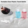 100 Count Travel Bottles 2 Oz with Flip Cap, Squeeze Plastic Bottles for Shower Gel, Lotion, Face Cream, Includes 5 Funnels for Easy Refill view 3