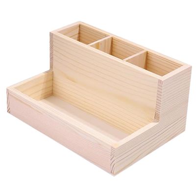 ARTSEWPLY Wooden Multi-grid Cosmetics Organizer Versatile Makeup Storage Case for Vanity Desk and Bathroom for Makeup Jewelry and Stationery Construction