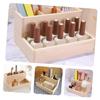ARTSEWPLY Wooden Multi-grid Cosmetics Organizer Versatile Makeup Storage Case for Vanity Desk and Bathroom for Makeup Jewelry and Stationery Construction view 3