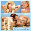 5-in-1 Broad Spectrum Sunscreen SPF50+ PA++++, Lightweight Watery Essence, Strong UVA/UVB Protection, Water Resistant, Non-Greasy & Gentle for Face and Body (Golden collagen) view 4