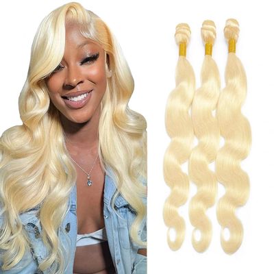 Nuailisex #613 LightBlonde BodyWave 3Pack Hair Bundles, 16/18/20 Inch