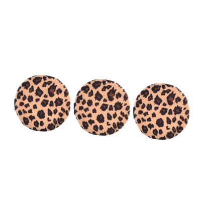 BESTYASH Leopard Print Makeup Sponges 3pcs Large Plush Sponges for Setting Makeup Soft Facial Cosmetic Applicators for Women for Daily Use Random Color