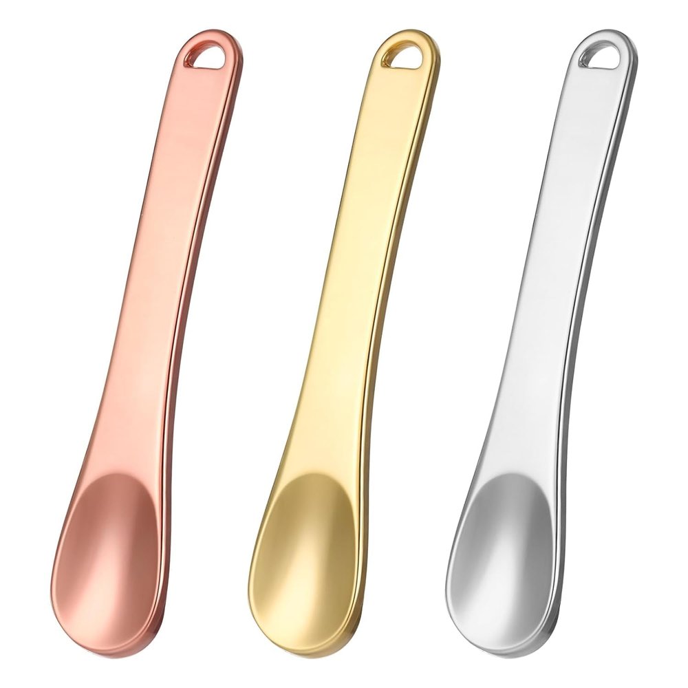 3 Pcs Skin Care Cosmetic Spoon Reusable Facial Applicator Cosmetics for Facial Eyebrow, Lip, Nose Wax Applicator Scraper Craft Applicator Sticks for Skin-Spa Home Usage