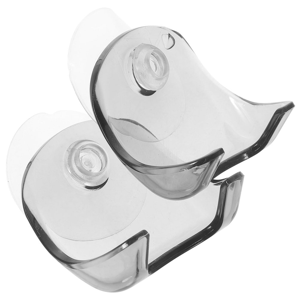 DECOMELODY 2Pcs Suction Cup Razor Holder for Bathroom Space Saving Shaver Rack Ventilated Razor Stand for Shower Keep Razors Dry Clean for Home Salon Use