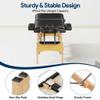 Brelley Massage Table Portable Wooden Lash Bed 24" Wide Adjustable Height 2-Fold Spa Table Foldable Tattoo Bed (Black) view 4