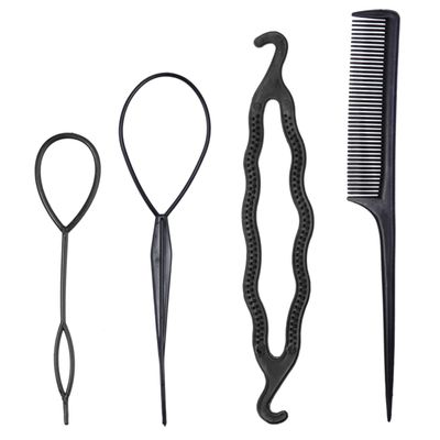 ARTSEWPLY 4pcs Portable Bun Hair Maker Set Stylish Braid Ponytail Clips for Design Lightweight and Styling Tools for Home Salon Use