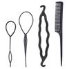 ARTSEWPLY 4pcs Portable Bun Hair Maker Set Stylish Braid Ponytail Clips for Design Lightweight and Styling Tools for Home Salon Use view 1