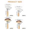8PCS Fluffy Facial Brushes Esthetician, Fluffy Fan Brush with Long and Short Handle view 2