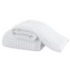 Microfiber Waffle Face Towels, 2 Pieces, Soft, Absorbent, Fast Drying, Lint Free (White) view 1