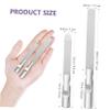 BAZEITFLOW 2Pcs Double Sided Stainless Steel Nail Files with Soft Leather Cover Durable Manicure Tools for Fingernail Toenail Care for Home Salon Use view 2