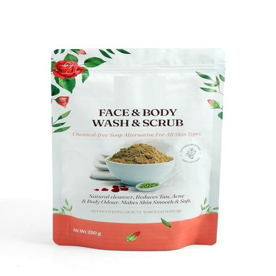 TV Homemade Natural Powder Face & Body Wash + Scrub for Natural body cleanser, removes tan, makes skin smooth & soft, nourishes, tones, reduces acne & body odour for Women and Men (250 Gr)