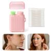 XANGNIER Ear Piercing Cleaner,Ear Piercing Cleaning Kit,Earring Hole Piercing Aftercare Cleaning Tool Set with 240pcs Disposable Ear Piercing Cleaner Floss,50pcs Cotton Swabs for Girls Women Men,Pink view 1