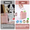 XANGNIER Ear Piercing Cleaner,Ear Piercing Cleaning Kit,Earring Hole Piercing Aftercare Cleaning Tool Set with 240pcs Disposable Ear Piercing Cleaner Floss,50pcs Cotton Swabs for Girls Women Men,Pink view 4