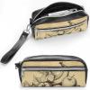NTVOWPZO Leather Pencil Cases An Elegant Bowl Pen Pouch Travel Cosmetic Bag for Purse Portable Makeup Brush Bag Holder Coin Purse for Women Makeup Case Organizer view 1