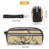 NTVOWPZO Leather Pencil Cases An Elegant Bowl Pen Pouch Travel Cosmetic Bag for Purse Portable Makeup Brush Bag Holder Coin Purse for Women Makeup Case Organizer view 2