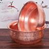 Hand-Hammered Copper Basin, Portable Pedicure Copper Bowls, Relaxation Pedicure Basin, 8L Capacity, Diameter 41 Cm, for Wedding Celebration, Face Washing, Foot Bath and Soaking Feet view 2