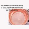 Hand-Hammered Copper Basin, Portable Pedicure Copper Bowls, Relaxation Pedicure Basin, 8L Capacity, Diameter 41 Cm, for Wedding Celebration, Face Washing, Foot Bath and Soaking Feet view 3